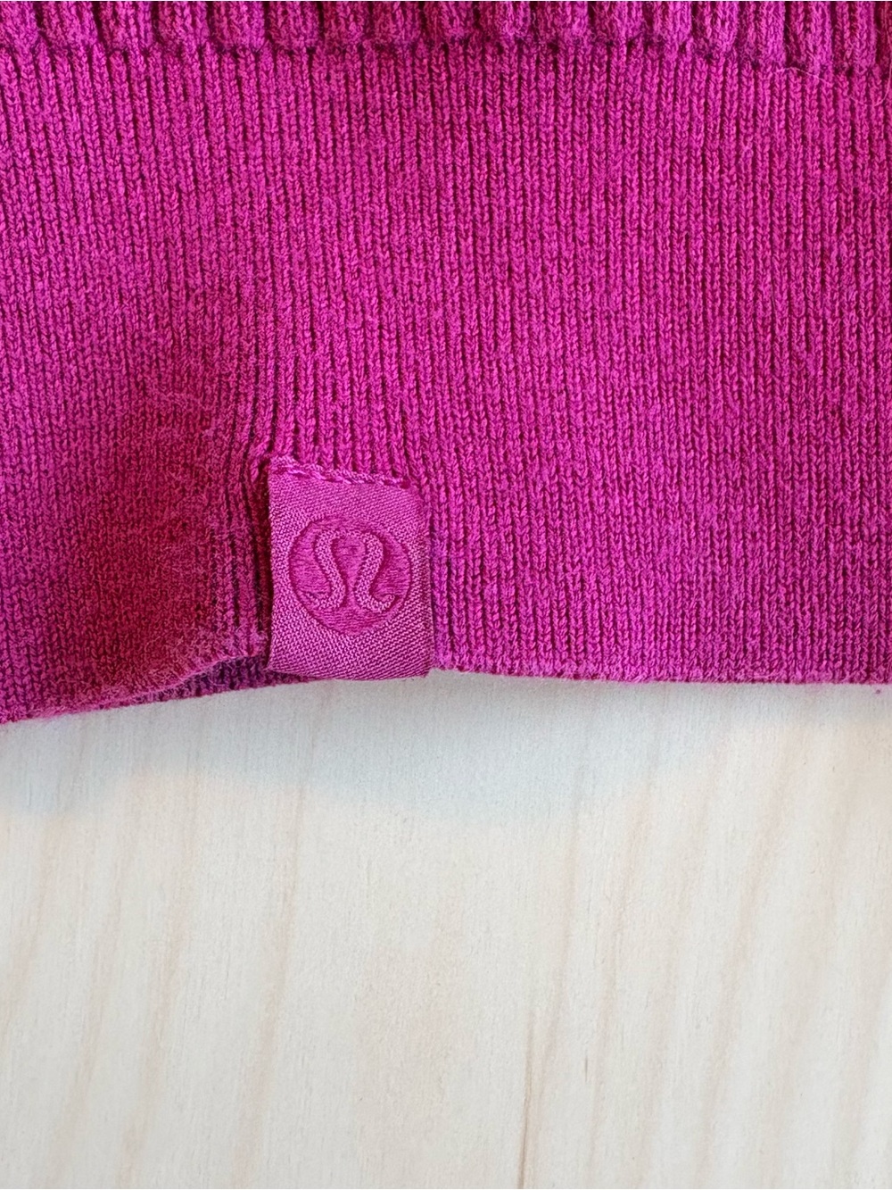 Lululemon Pink Raspberry Ribbed Knit Crewneck Sweater Pullover Size 1X - Picture 5 of 6